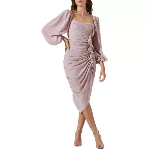 ASTR the label Womens Athens Metallic Midi Cocktail and Party Dress Pink MASTR the label Womens Athens Metallic Midi Cocktail and Party Dress Pink M