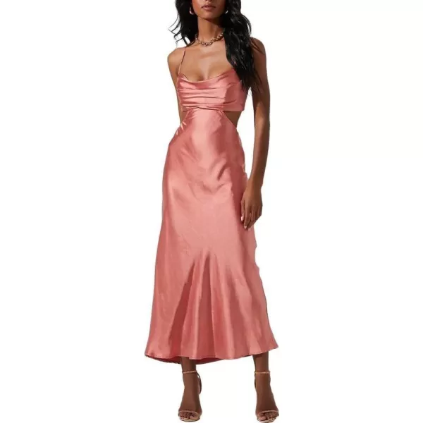 ASTR the label Womens Colette Satin Maxi Cocktail and Party Dress Pink LASTR the label Womens Colette Satin Maxi Cocktail and Party Dress Pink L