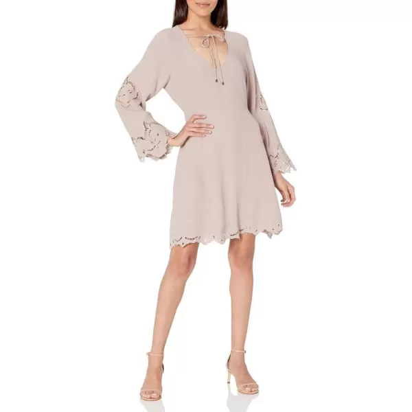 ASTR the label Womens Fern Eyelet Long Sleeve DressFaded Mauve