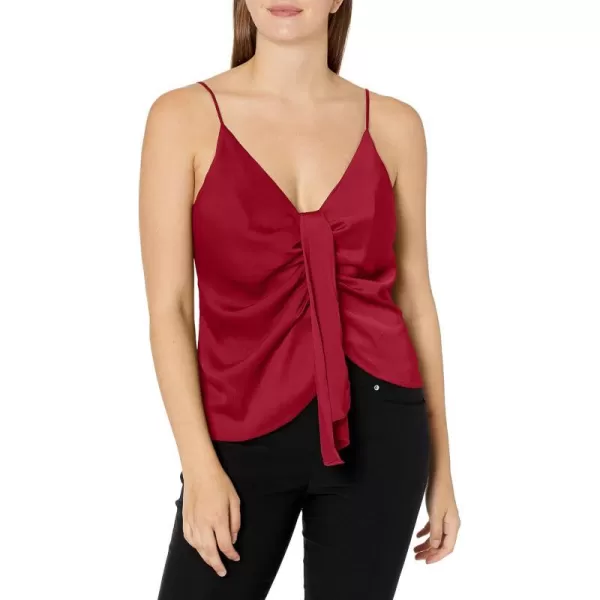 ASTR the label Womens Gina Sleeveless Draping Cami Tank TopCabernet