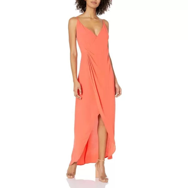 ASTR the label Womens Penelope Wrap Maxi DressHot Coral