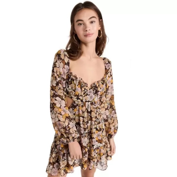 ASTR the label Womens Teyla DressBrownyellow Floral