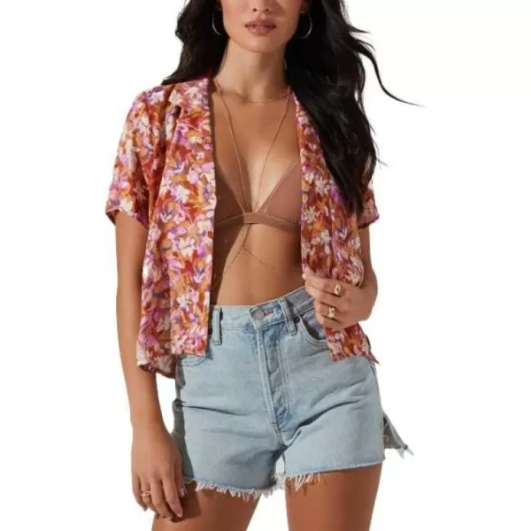 ASTR the label Womens Tourist TopRust Magenta Floral