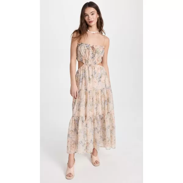 ASTR the label Womens Odina DressBlue Peach Floral