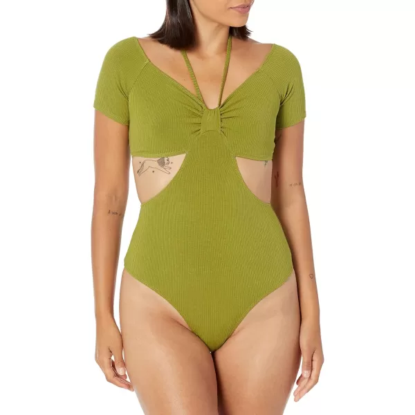 ASTR the label womens Womens Monterey BodysuitOlive Green