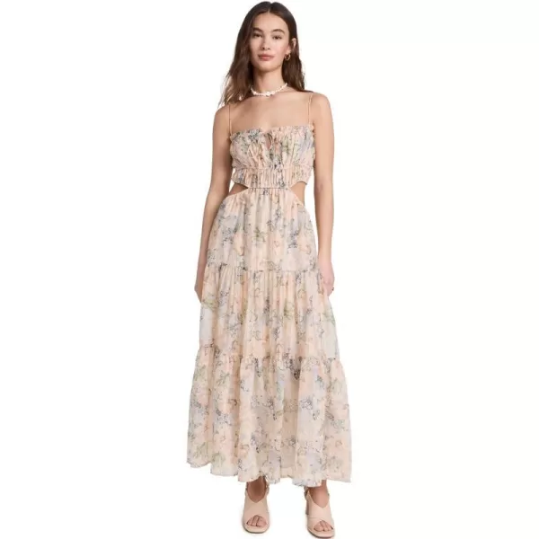 ASTR the label Womens Odina DressBlue Peach Floral