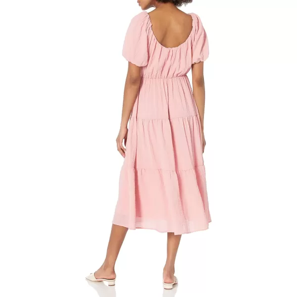 ASTR the label Womens Smocked Tiered Maxi DressPink