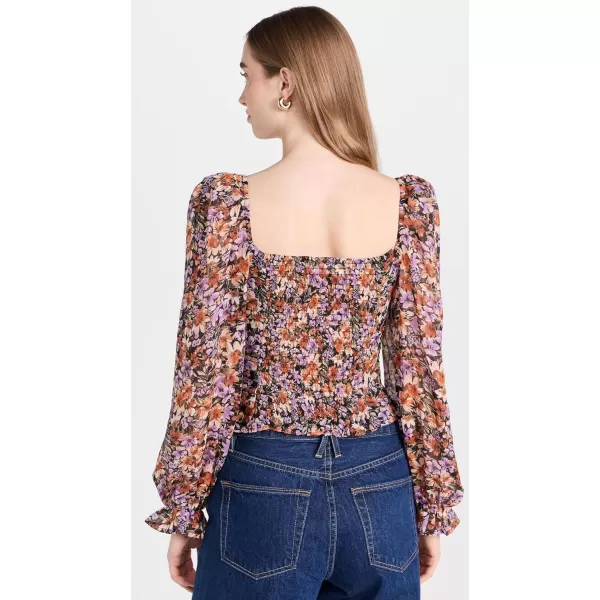 ASTR the label Womens Tonina TopOrange Purple Floral