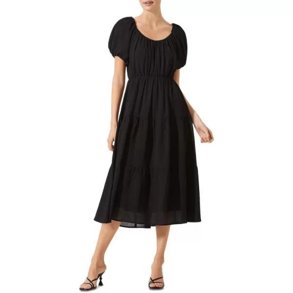 ASTR the label Womens Smocked Tiered Maxi DressBlack