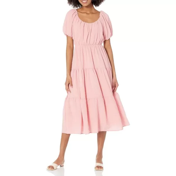 ASTR the label Womens Smocked Tiered Maxi DressPink