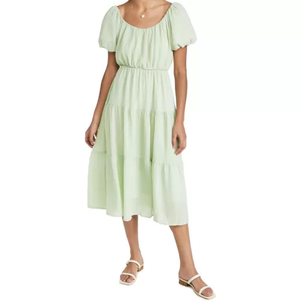 ASTR the label Womens Smocked Tiered Maxi DressSage