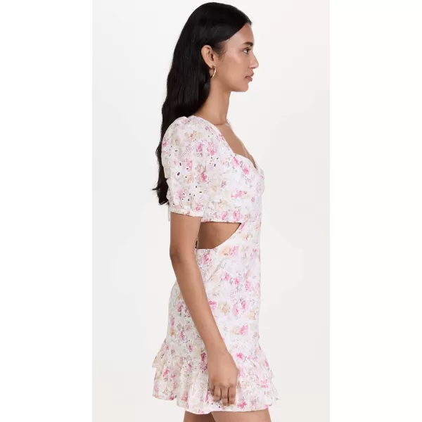 ASTR the label Womens Dorinne DressWhite Pink Multi Floral