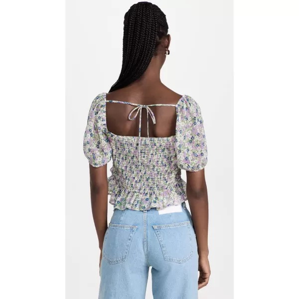 ASTR the label Womens Leigh TopGreen Purple Floral