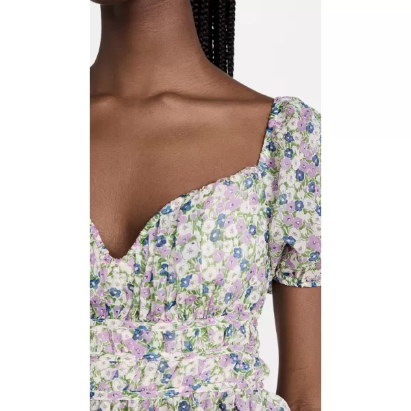 ASTR the label Womens Leigh TopGreen Purple Floral