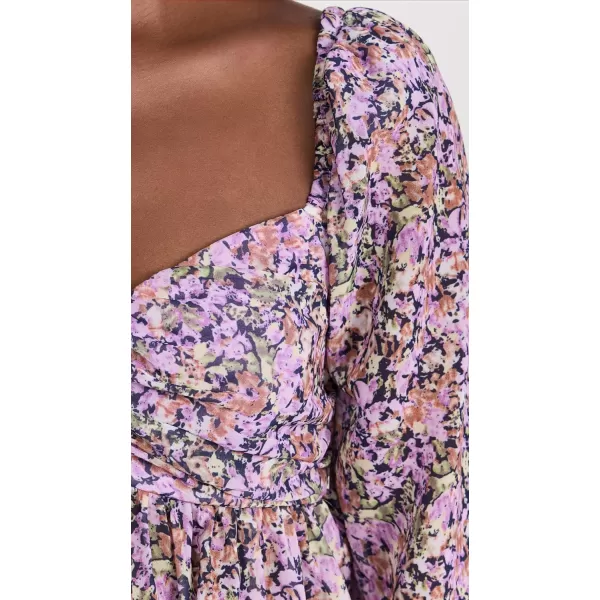 ASTR the label Womens Luann TopPurple Navy Floral