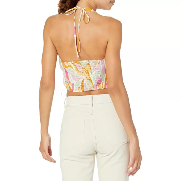 ASTR the label Womens Triana TopMustard Pink Floral