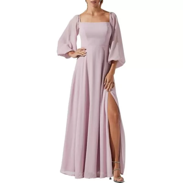 ASTR the label Lucinda Womens Off The Shoulder Blouson Sleeve Maxi DressDusty Pink