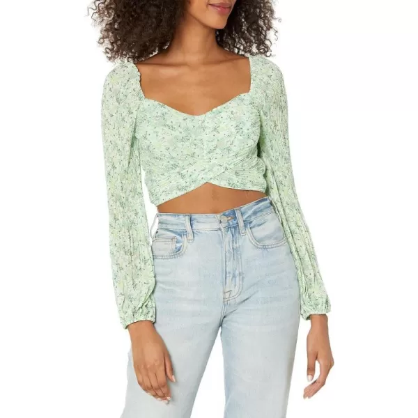 ASTR the label Womens Bonnie TopGreen Multi Floral