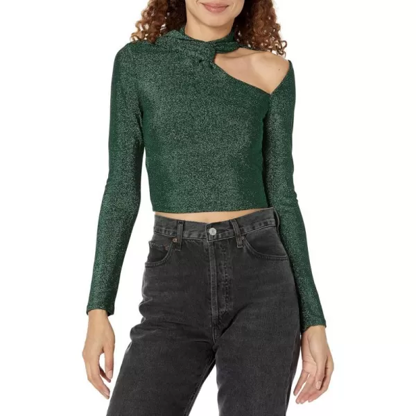 ASTR the label Womens Crane TopGreen Metallic