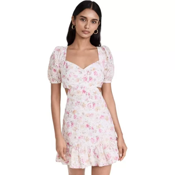 ASTR the label Womens Dorinne DressWhite Pink Multi Floral