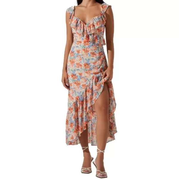 ASTR the label Womens Mahalia DressBlue Orange Floral