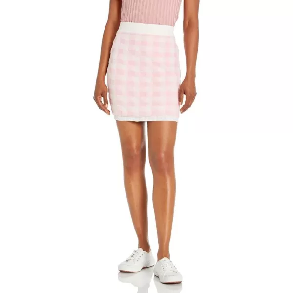 ASTR the label Womens Mindy SkirtPinkwhite Checks