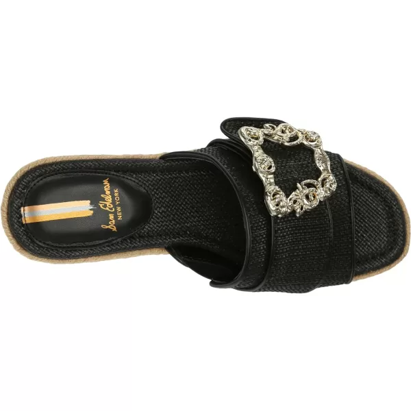 Sam Edelman Womens Celia Wedge SandalBlack Raffia