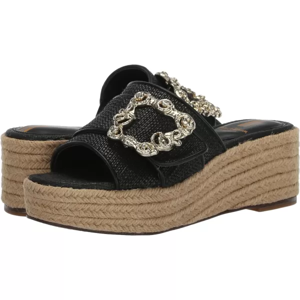 Sam Edelman Womens Celia Wedge SandalBlack Raffia