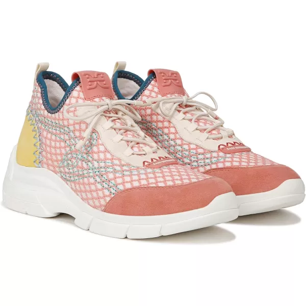 Sam Edelman Womens Chelsie SneakerPink CoralElectric LimeOff White