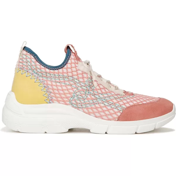 Sam Edelman Womens Chelsie SneakerPink CoralElectric LimeOff White