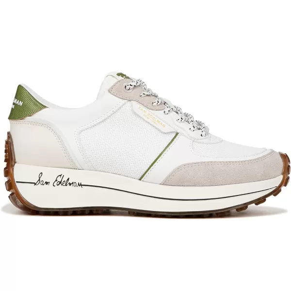 Sam Edelman Womens Jayce SneakerWhiteLily WhiteMatcha Green