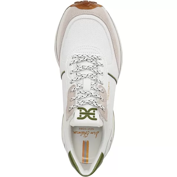 Sam Edelman Womens Jayce SneakerWhiteLily WhiteMatcha Green
