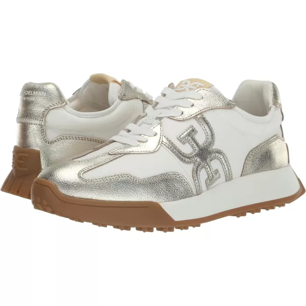 Sam Edelman Womens Langley SneakerOff WhiteMolten Gold