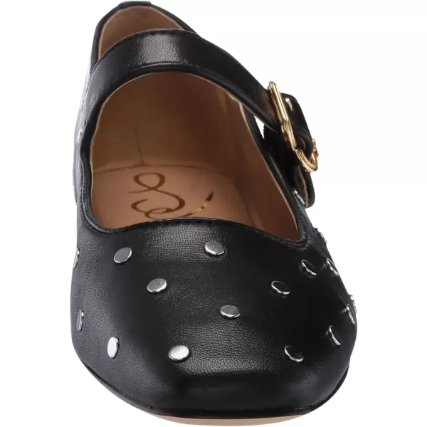Sam Edelman Womens Michaela Stud Mary Jane FlatBlack Leather