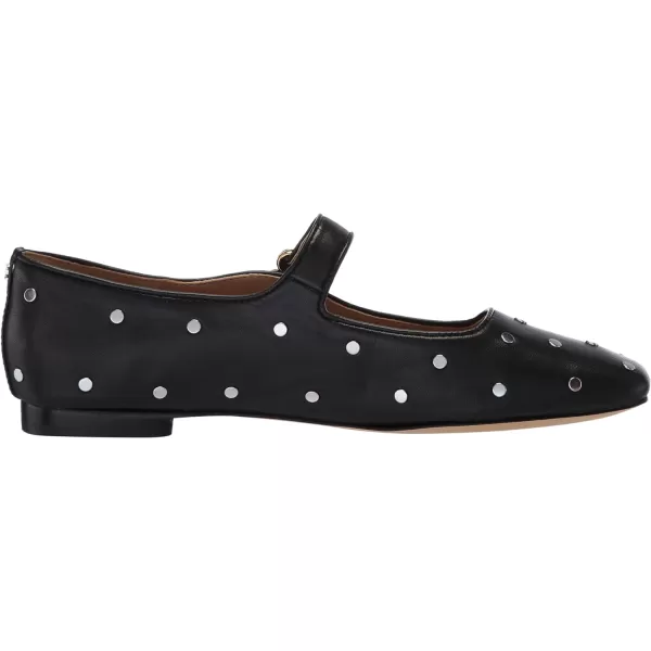 Sam Edelman Womens Michaela Stud Mary Jane FlatBlack Leather