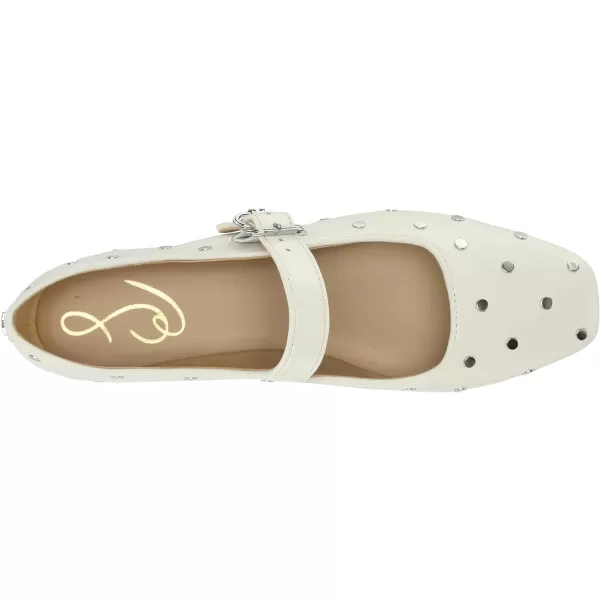 Sam Edelman Womens Michaela Stud Mary Jane FlatBright White