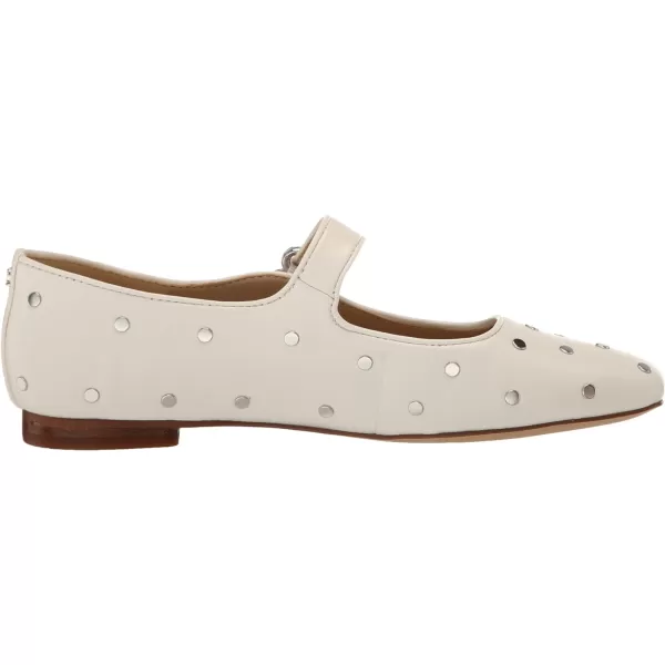 Sam Edelman Womens Michaela Stud Mary Jane FlatBright White