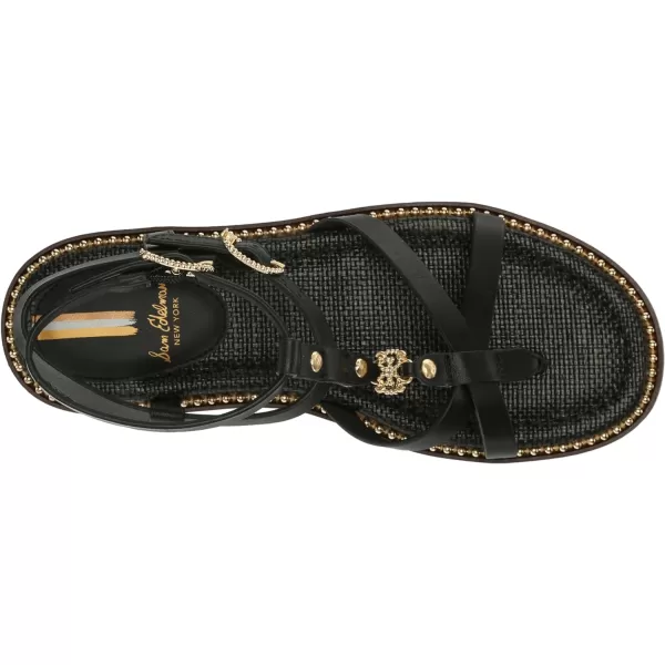 Sam Edelman Womens Talya Flat SandalBlack Leather