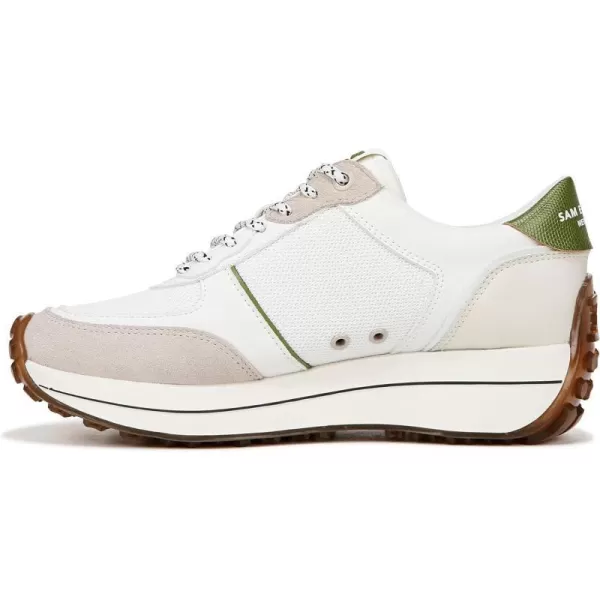 Sam Edelman Womens Jayce SneakerWhiteLily WhiteMatcha Green