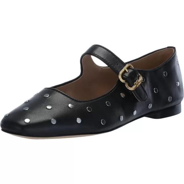 Sam Edelman Womens Michaela Stud Mary Jane FlatBlack Leather
