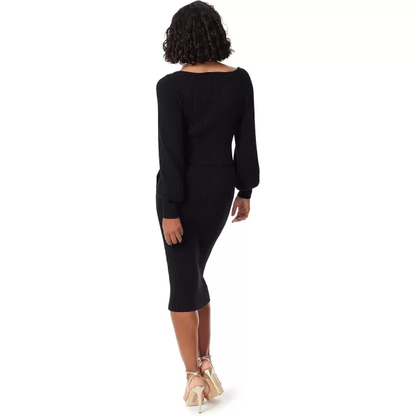 Sam Edelman Sportswear Womens Karisa Sweetheart Neck SweaterBlack
