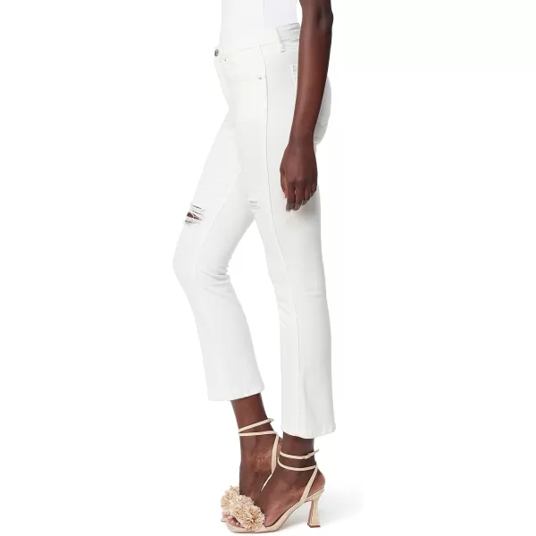 Sam Edelman Sportswear Womens Linnie High Rise Kick Flare CropWhite  Destruction