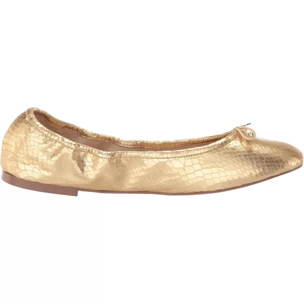 Sam Edelman Womens Felicia Ballet FlatGold Boa Embossed Metallic