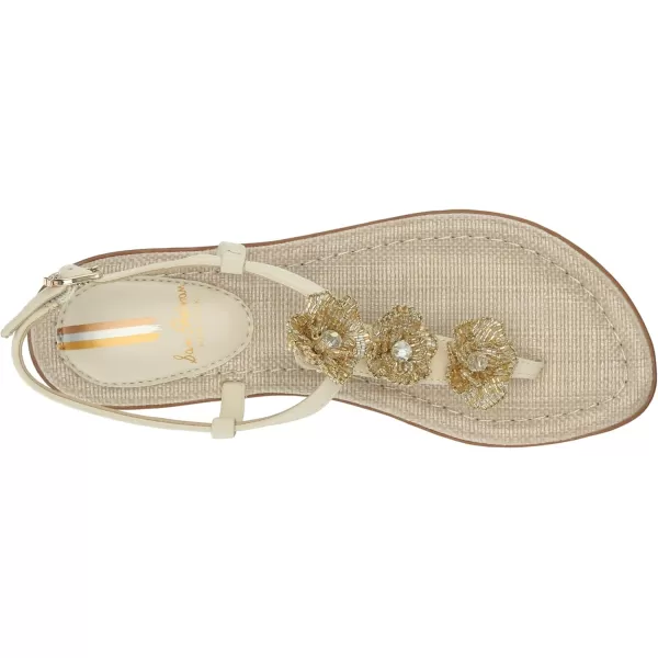 Sam Edelman Womens Gigi Flora Flat SandalModern Ivory