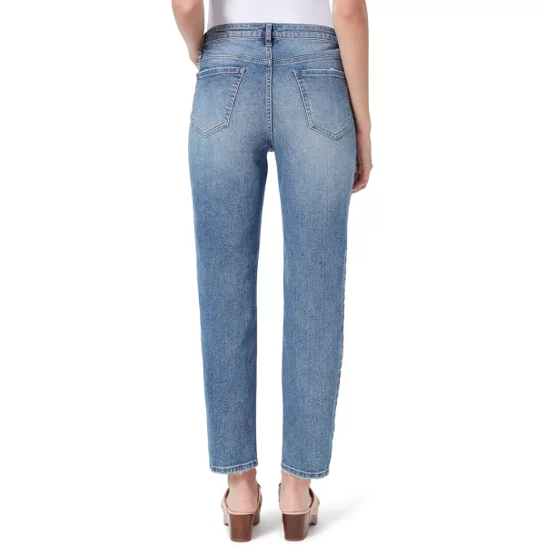 Sam Edelman Womens High Rise Slim Straight AnkleSnow Canyon  Side Embroidery