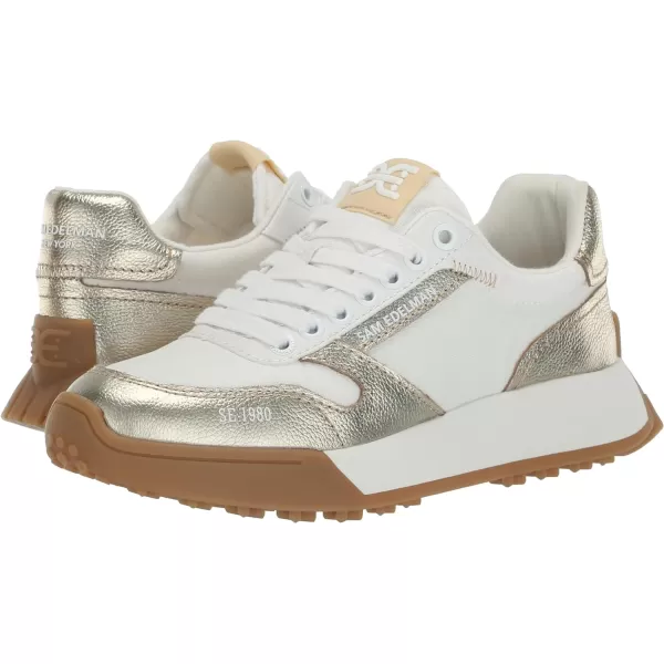 Sam Edelman Womens Layla SneakerOff WhiteMolten Gold