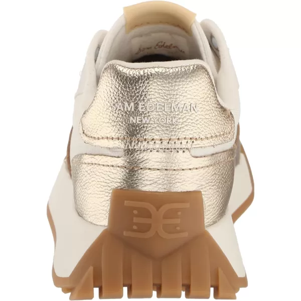 Sam Edelman Womens Layla SneakerOff WhiteMolten Gold