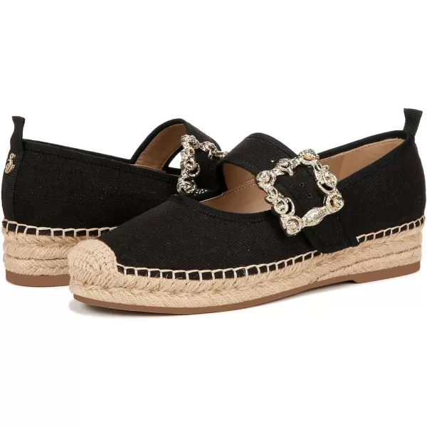 Sam Edelman Womens Maddy Mary Jane FlatBlack Linen