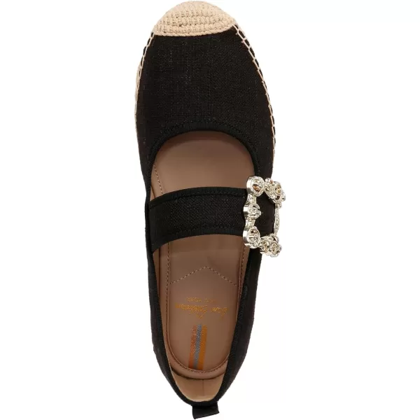 Sam Edelman Womens Maddy Mary Jane FlatBlack Linen