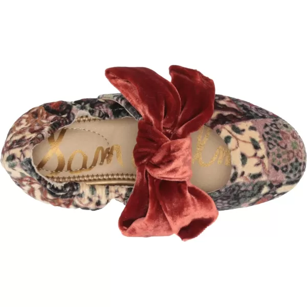 Sam Edelman UnisexChild Felicity Kids Ballet FlatIvory MultiCanyon Orange